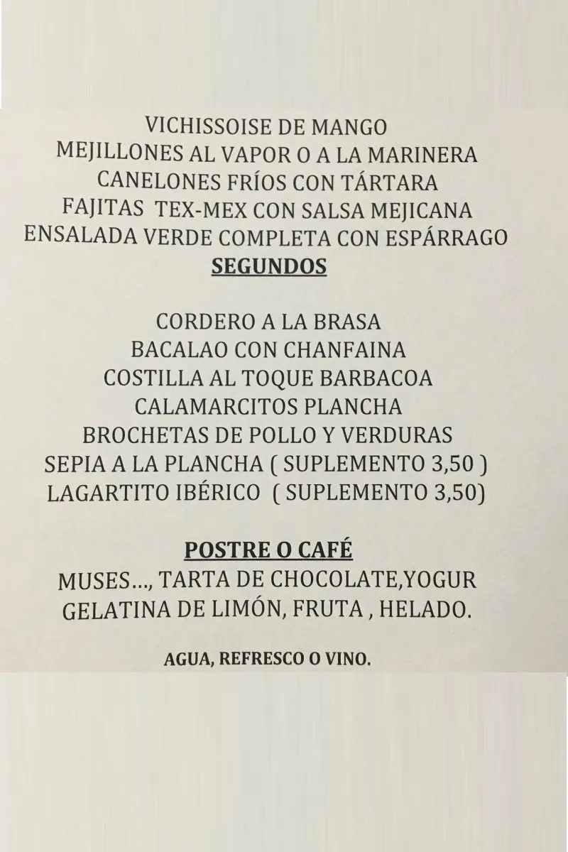 Menú del día 